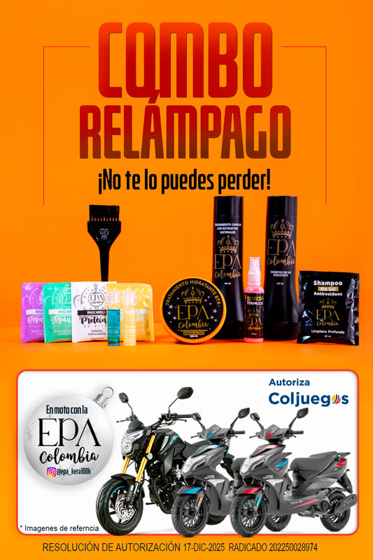 ⚡COMBO RELÁMPAGO HIDRATENTE⚡ y viene en MOTO con la EPA COLOMBIA